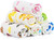 Moncolis 6x Breathable Baby Washable Gauze Towel Handkerchief Sweat Towel - Multicolour