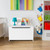 Zimtown Top Wooden Kids Toy Chest Bench Cabinet With 2 Safety Hinges For Nursery, Playroom, White