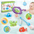 Baby Bath Fishing Toys, Bathtub Pool Toys Set With Fishing Pole & Net, Bath Toys For 1 Year Old Toddler Boys Girls