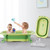 Folding Baby Bath - Portable Baby Bathtub Newborn To Toddler - Baby Bathtub For Girls And Boys, Green
