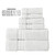 Bergamo 6 Piece Spun Loft Towel Set With Twill Weaving The Urban Port, White