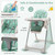 Gymax Baby High Chair Folding Baby Dining Chair W/ Adjustable Height & Footrest Green