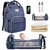 Baby Diaper Bag Backpack With Changing Station For Boy Girl,portable Bassinets With Usb Charging Port, Multifunction Waterproof Travel Back Pack , Dad Mom Travel Large Blue Diaper Bags