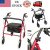 Drive Walkers For Seniors,rollator Walker With Seat, Rolling Walker With Backrest And Adjustable Handle, 8 Inch Wheels,support Up To 286.6lbs,black & Red