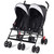 Infans Foldable Twin Baby Double Stroller Kids Ultralight Umbrella Stroller Pushchair