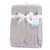 Hudson Baby Infant Sherpa Plush Blanket With Satin Binding, Gray, One Size