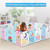 Bubblbay 12-panel Foldable Baby Playpen With Game Panel,football&basket Ball, Safety Lock, Non-slip Bases