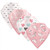Hudson Baby Infant Girl Cotton Fleece Bandana Bibs 4pk, Bird, One Size
