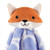 Hudson Baby Infant Boy Animal Face Security Blanket, Blue Fox, One Size