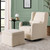 Carter's By Davinci  Adrian Swivel Glider With Storage Ottoman In Ivory Boucle