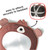 Diono Easy View Character Baby Car Safety Mirror For Rear Facing, Bear