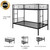 Metal Bunk Beds, Dfito Modern Twin Over Twin Bunk Beds With Safety Guard Rails And 1 Side Ladders, Heavy-duty Bed Frames, Twin Bed Frame No Box Spring Needed For Office Dorm/school/home, Black, Dj181