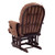 Costway Baby Nursery Relax Rocker Rocking Chair Glider & Ottoman Set, Espresso Finish W/ Espresso Cushions