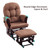 Costway Baby Nursery Relax Rocker Rocking Chair Glider & Ottoman Set, Espresso Finish W/ Espresso Cushions