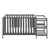 Storkcraft Pacific 4-in-1 Convertible Baby Crib And Changer, Gray