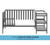 Storkcraft Pacific 4-in-1 Convertible Baby Crib And Changer, Gray