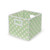 Folding Nursery Basket/storage Cube-fabric:sage Polka Dot