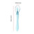 2pcs Baby Food Feeding Spoon Infant High-temperature Resistant Silicone Spoon, Non-temperature Induction, Blue, Short Type