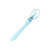 2pcs Baby Food Feeding Spoon Infant High-temperature Resistant Silicone Spoon, Non-temperature Induction, Blue, Short Type