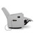 Evolur Raleigh Reclining Rocker Glider With Back Massager In Light Grey