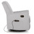 Evolur Raleigh Reclining Rocker Glider With Back Massager In Light Grey