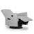 Evolur Raleigh Reclining Rocker Glider With Back Massager In Light Grey