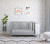 Storkcraft Malibu 3-in-1 Convertible Baby Crib, Pebble Gray With White