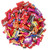 Assorted Bulk American Candy 3.75lb Starbursts Favereds And Skittles Original And Wild Berry Tootsie Rolls Juniors Tootsie Snack Bars Tootsie Mini Dots Tootsie Pops Fruit Rolls 150+ Ct (60 Oz)