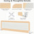 Bed Rails For Toddlers, 71'' Extra Long, Swing Down Bed Guard W/ Safety Strap, Folding Baby Bedrail For Kids Twin, Double, Full Size Queen & King Mattress (71-inch, Beige)