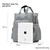 Soho Backpack Diaper Bag, Kenneth, Gray, 6 Piece Set