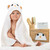 Kermode Baby Hooded Towel Set – 100 % Bamboo Baby Bath Set With Baby Washcloths, Includes, Wooden Comb, Soft Baby Brush – Premium Natural Organic Bamboo Washcloths – Baby Towels For Boys And Girls
