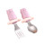 Shulemin 2pcs/set Baby Spoon Fork Round Shape Heat-resistant Food Grade Material Children Feeding Kitchen Utensil