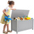 Kids Toy Chest, Btmway Wood Toy Box For Boys Girls, Toy Storage Chest Bench With Safety Hinges, Storage Bench For Hallway, Bedroom, Gray, R540