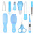 Jelly Comb Baby Healthcare And Grooming Kit, 10 Pcs Baby Newborn Nursery Health Care Set For Newborn Infant Toddlers Baby Boys Girls Kids Tools Blue