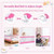 59 Inch Folding Breathable Baby Bed Rail Guard With Safety Strap-pink
