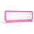 59 Inch Folding Breathable Baby Bed Rail Guard With Safety Strap-pink