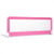 59 Inch Folding Breathable Baby Bed Rail Guard With Safety Strap-pink