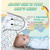 Baby Swaddle Blankets Wraps For Newborn Boy And Girl, 0-3 Months, Small/medium, Aqua/grey