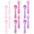 Re-play | 12pk Fork And Spoon Utensil Set | Made From Eco Friendly Recycled Milk Jugs | Bpa Free |  Bright Pink, Purple, Ice Pink - Princess