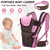 Amerteer Baby Carrier, 4-in-1 Convertible Carrier Ergonomic, Soft Breathable Mesh Comfortable Baby Carrier For 7~40lbs Infant, Front And Back Carrier With Head Support, Supporterd Strap