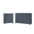 2 Piece Nursery Furniture Set With Dresser And Chest In Gray