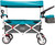 Creative Outdoor Products Push-pull Collapsible Folding Wagon Stroller Cart - Teal