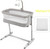 Arlopu Baby Bassinet, Baby Bedside Sleeper, Gray Newborn Baby Bedside Crib Cradle Bed For Infant/boys/girls, 0-6 Months, Adjustable Height