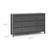 Storkcraft Alpine 6 Drawer Modern Horizontal Dresser Gray Finish