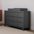 Storkcraft Alpine 6 Drawer Modern Horizontal Dresser Gray Finish