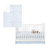 Pam Grace Creations 3 Piece Blue Trellis Crib Bedding Set