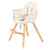 3 In 1 Convertible Baby High Chair, Toddler Dining Chair W/3-position Adjustable Food Tray, 5-point Harness & Adjustable Seat Height, Beige