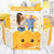 Topbuy 12-panel Foldable Baby Playpen Kids Safety Yard Activity Center With Safety Lock
