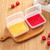 Cheese Slice Storage Container Box Refrigerator Onion Ginger Garlic Fruit Crisper Flip Butter Cubes Separately Packed Case