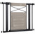 Safety 1ˢᵗ Easy Install Modern Farmhouse Gate, Grey